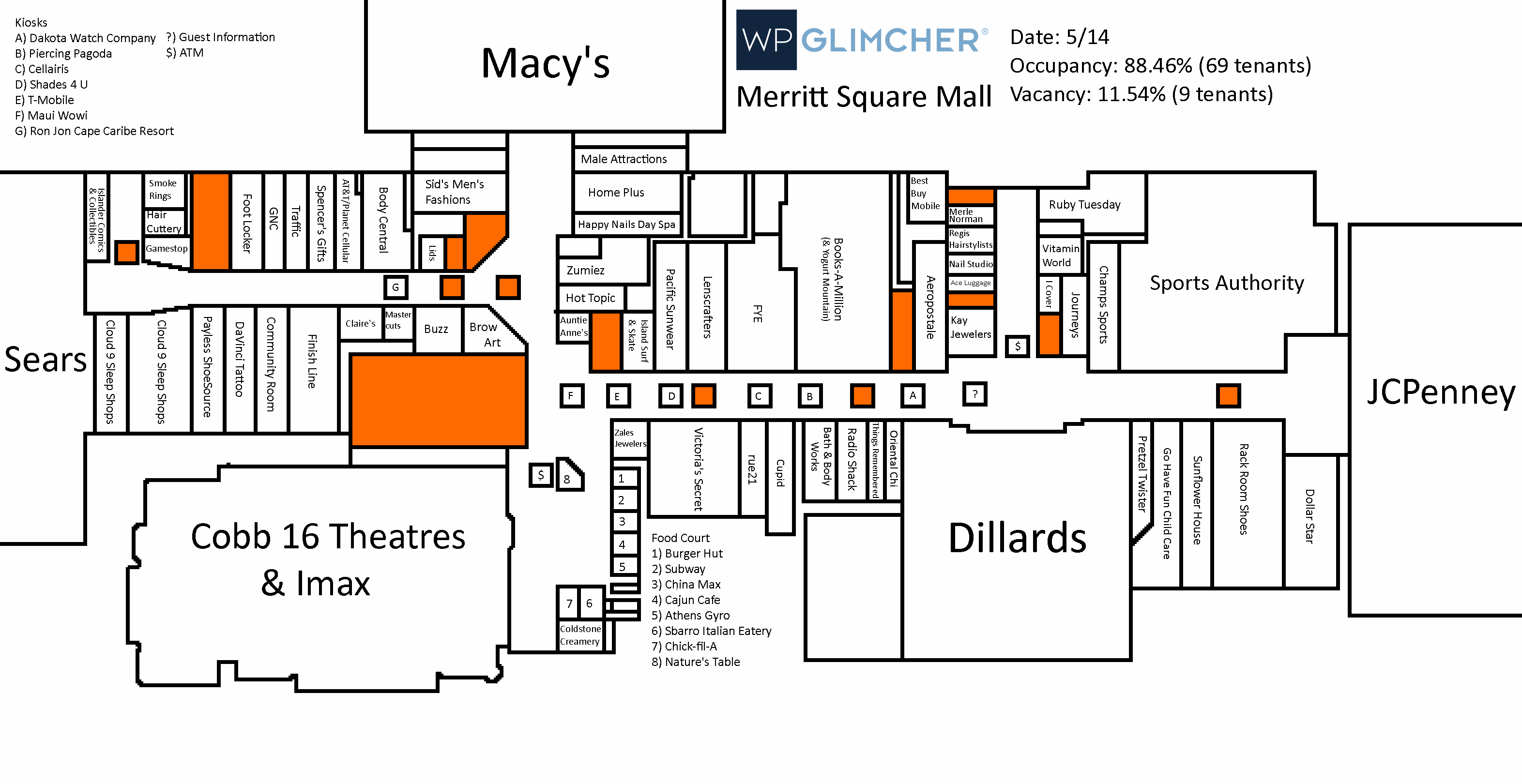 Melbourne Square Mall Map - United States Map